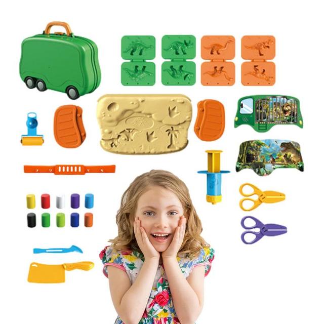 Kids Clay Kit Air Dry Clay KitDIY Modeling Clay For Kids With Accessories  Tools And Suitcase Arts And Crafts Gift - AliExpress